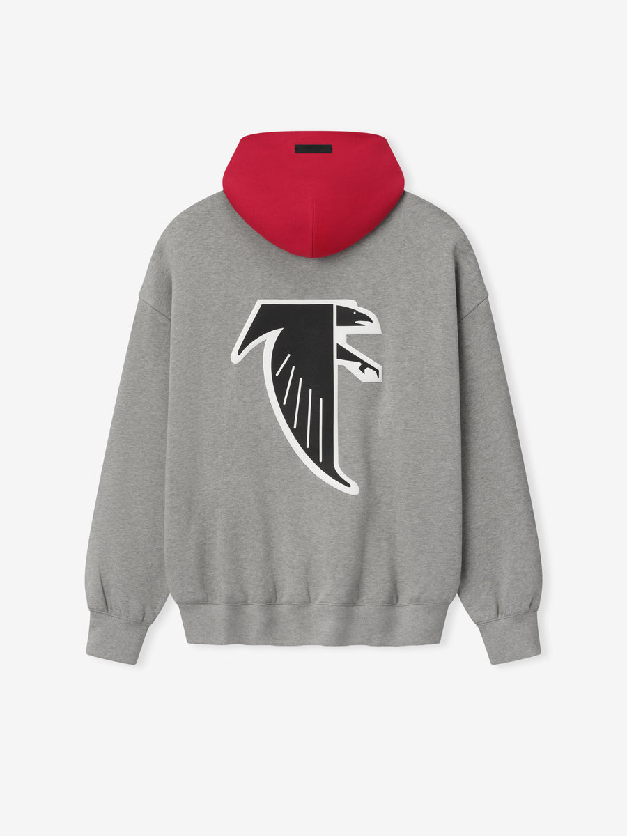 Essentials Falcons Hoodie – Dark Heather & Red