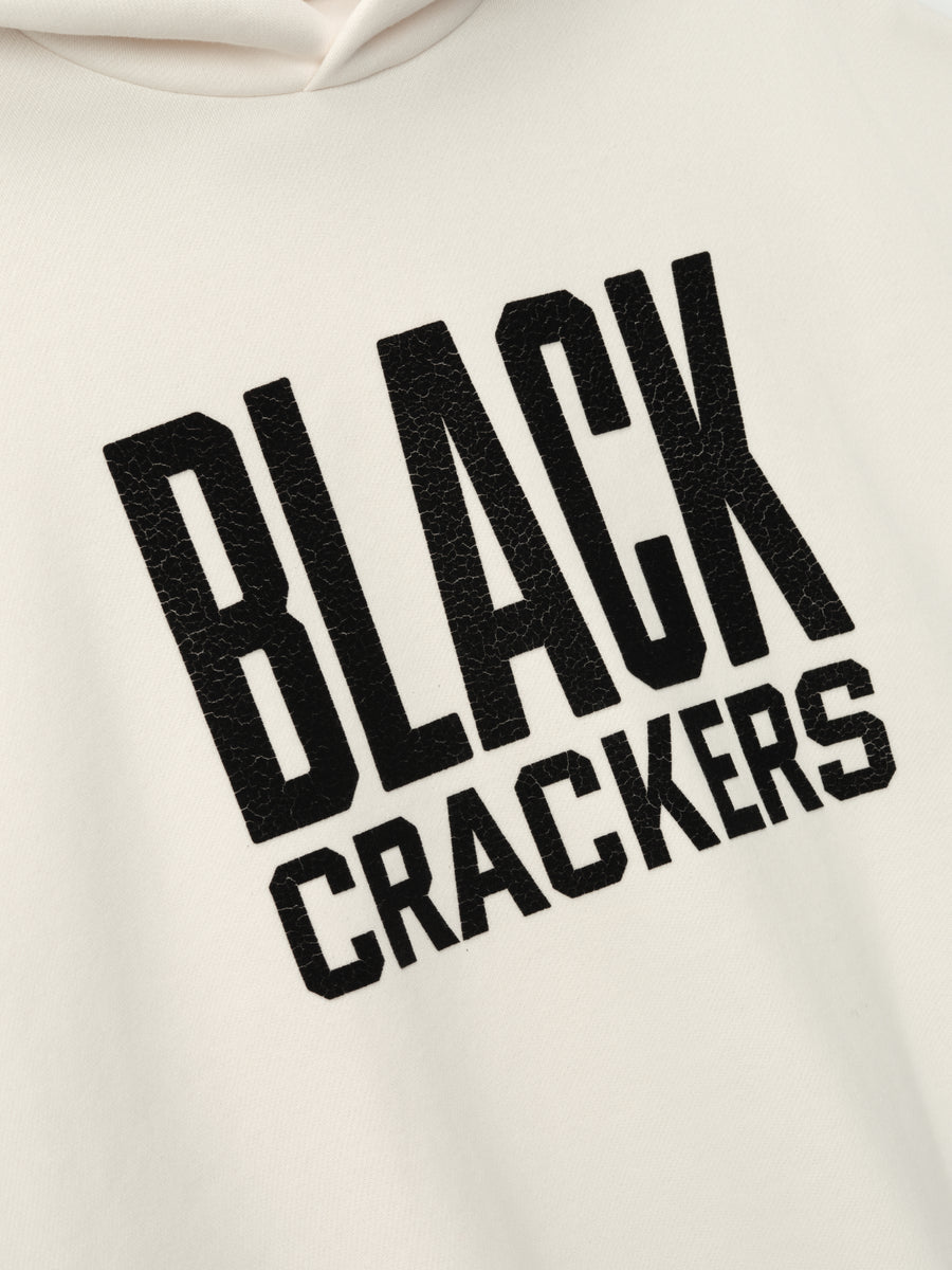 Essentials Black Crackers Hoodie – Cream White