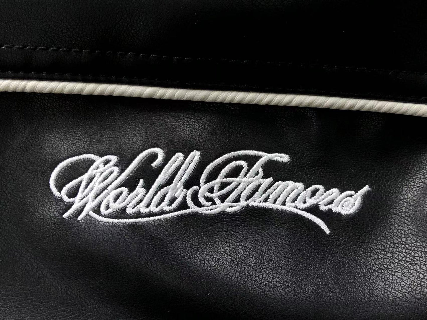 Supreme Nike Leather Varsity Jacket Black
