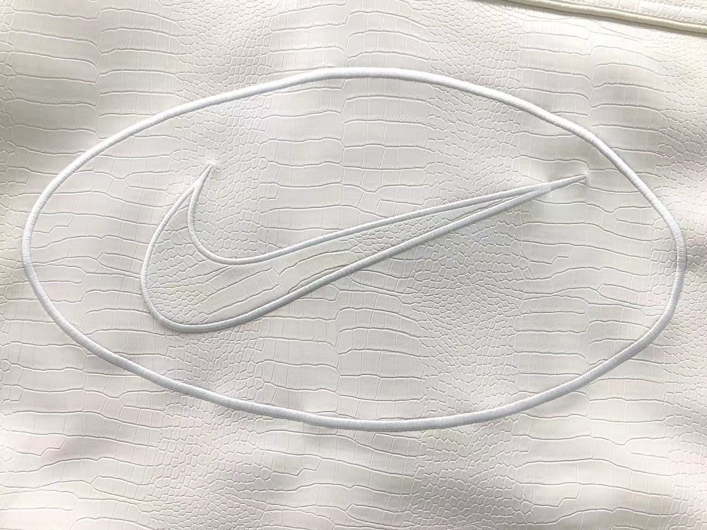 Supreme Nike Leather Varsity Jacket White