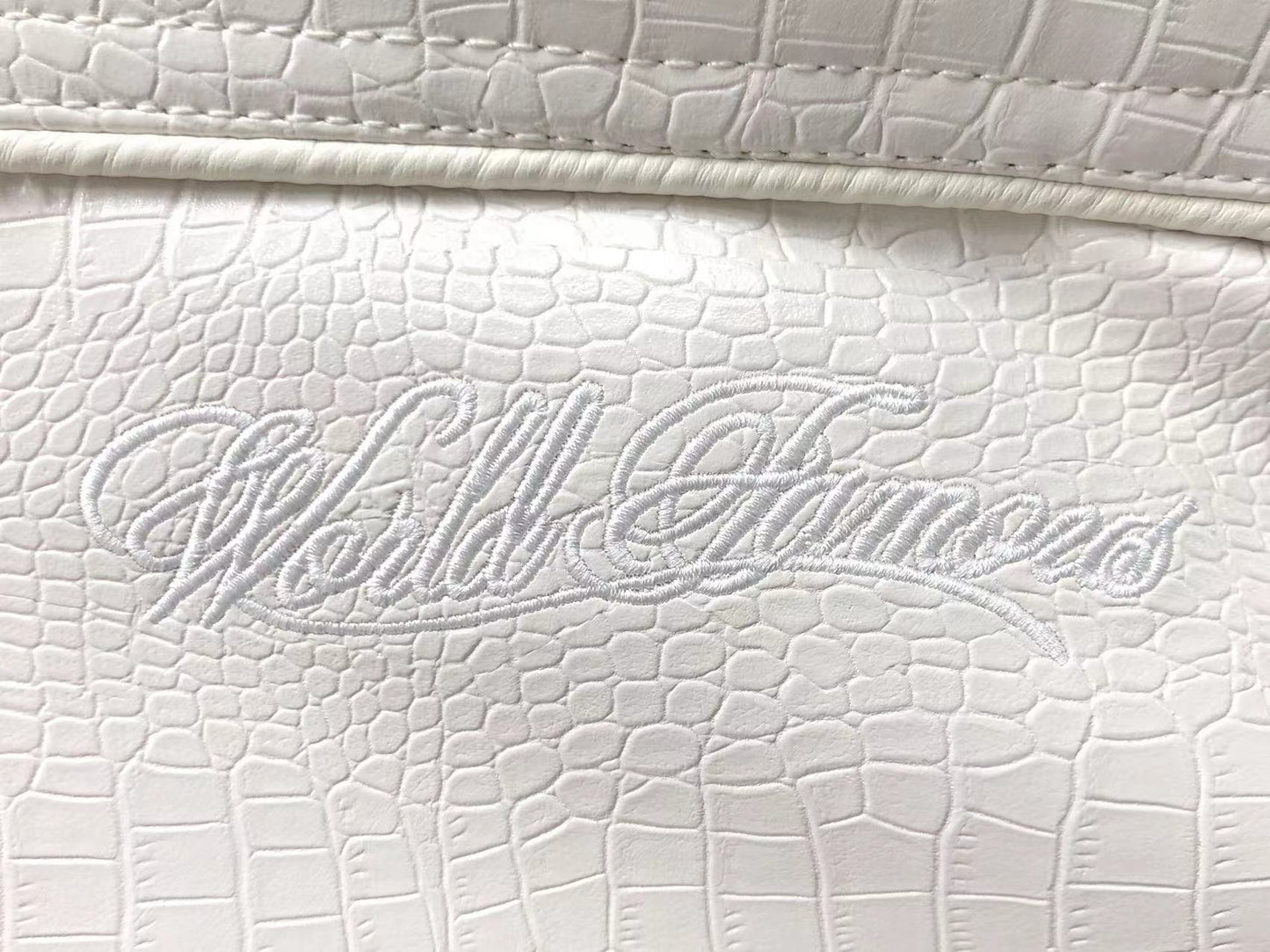 Supreme Nike Leather Varsity Jacket White