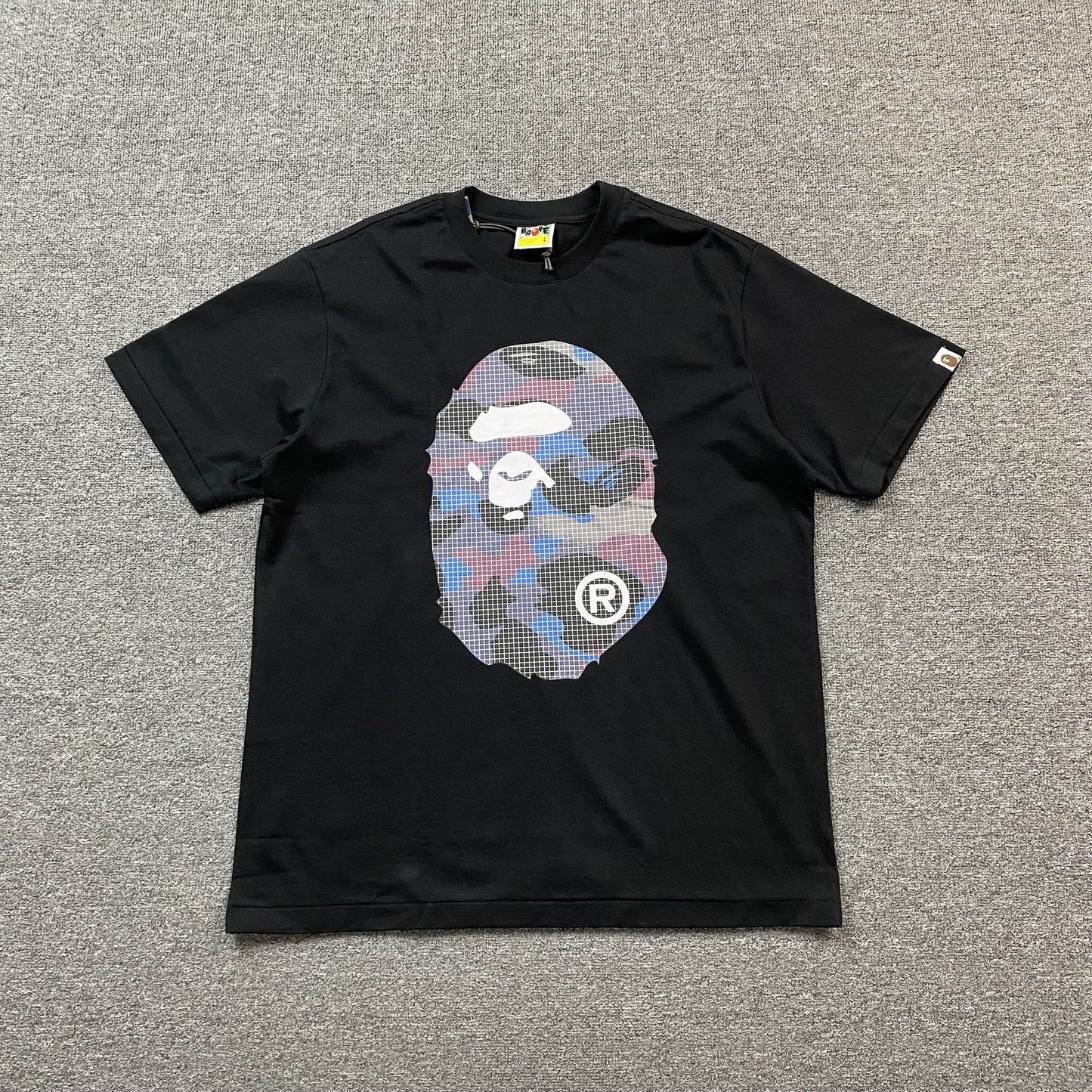 Bape Camo Big Ape Head Tee Black
