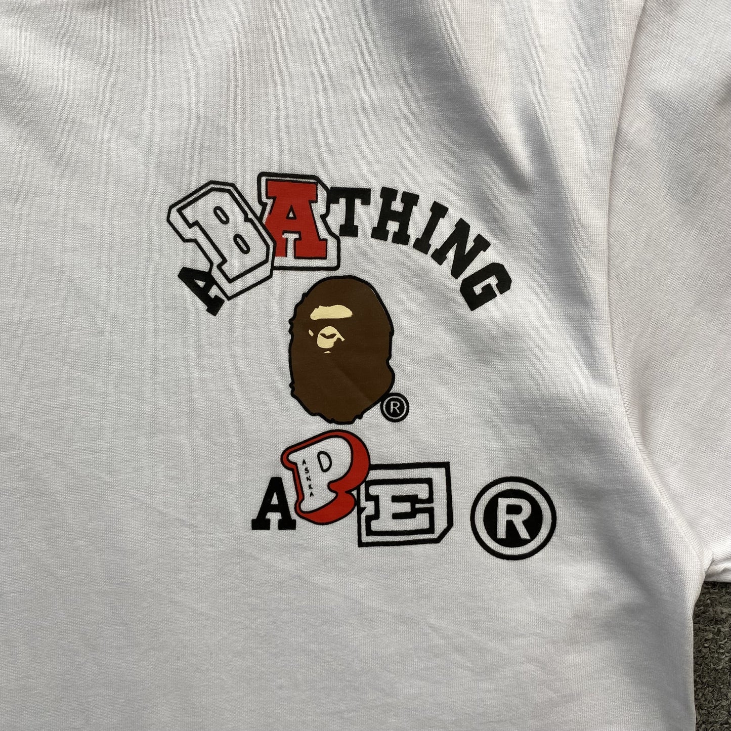 Bape Multi Fonts Tee White