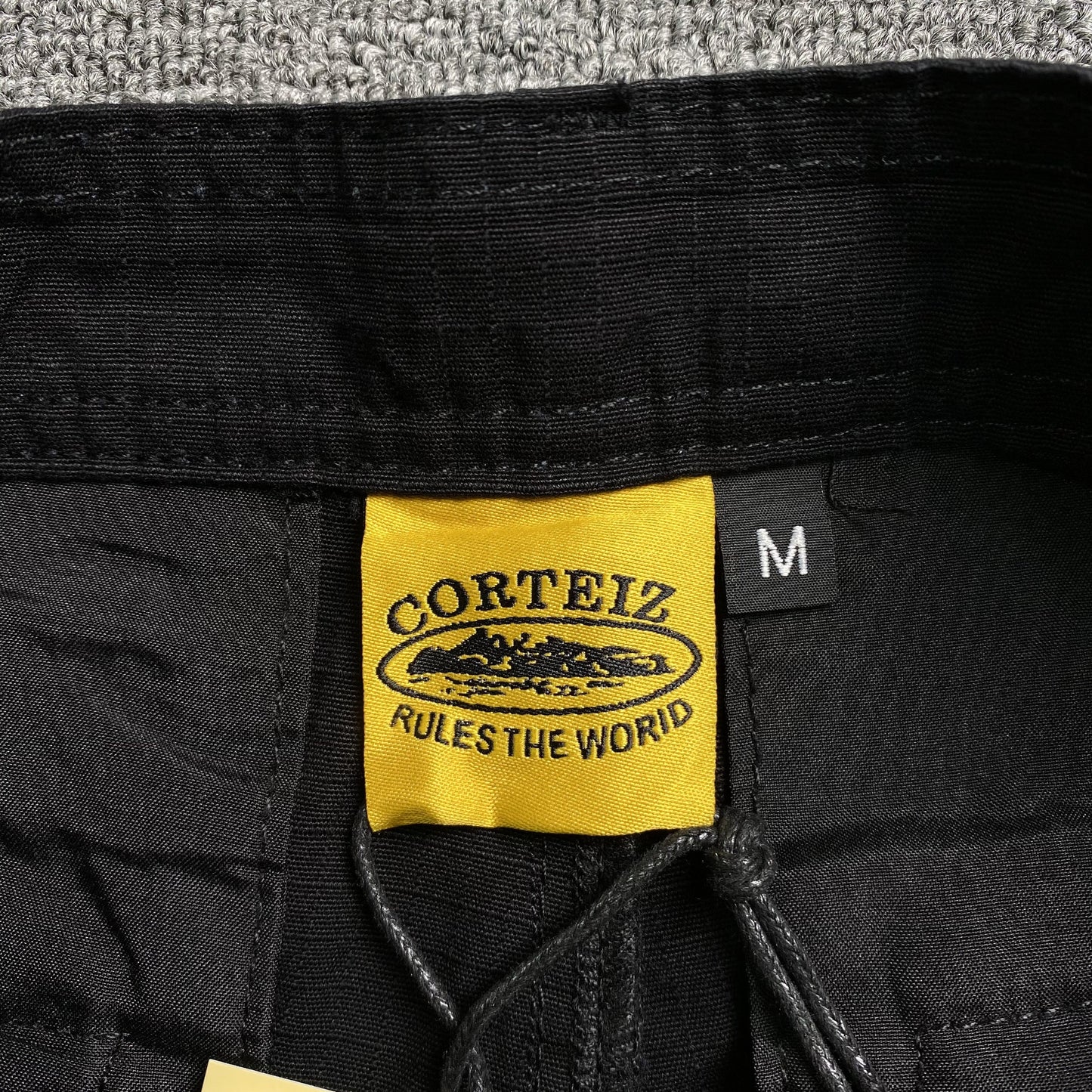 Corteiz Alcatraz Cargo Shorts Black