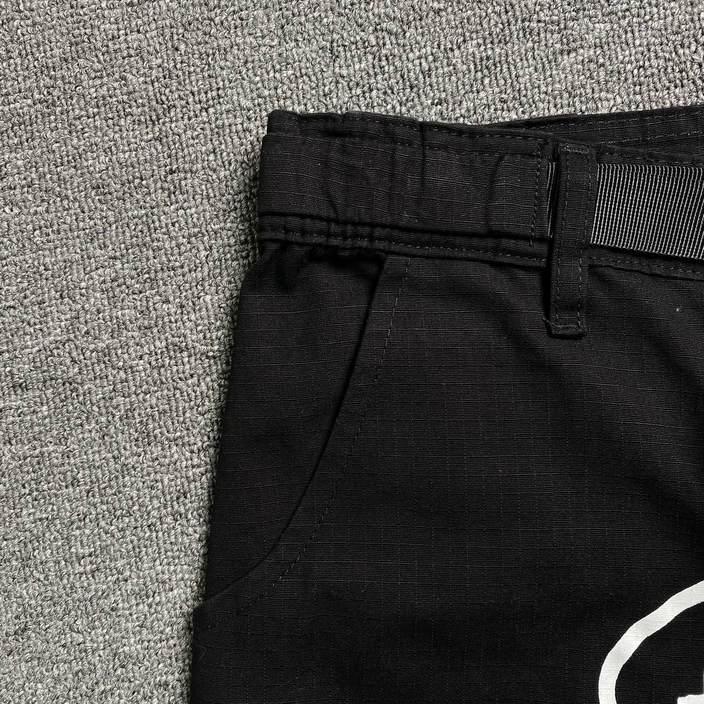 Corteiz Alcatraz Cargo Shorts Black