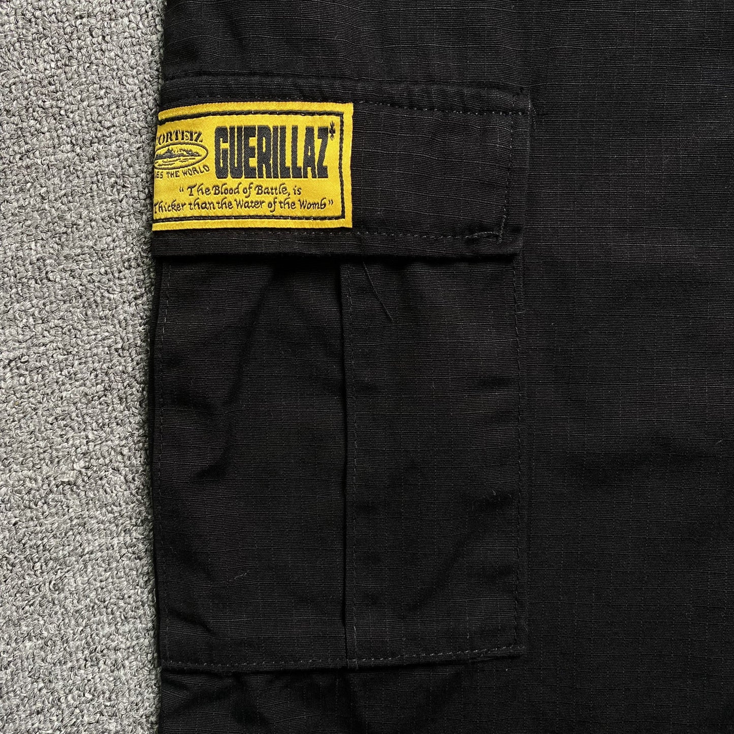 Corteiz Alcatraz Cargo Shorts Black