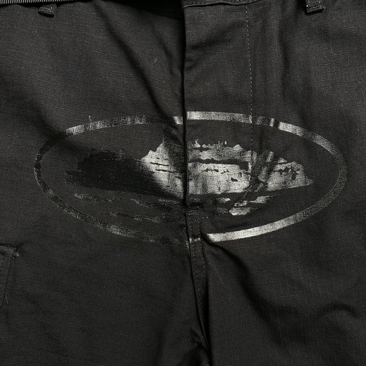 Corteiz Alcatraz Cargo Shorts Triple Black