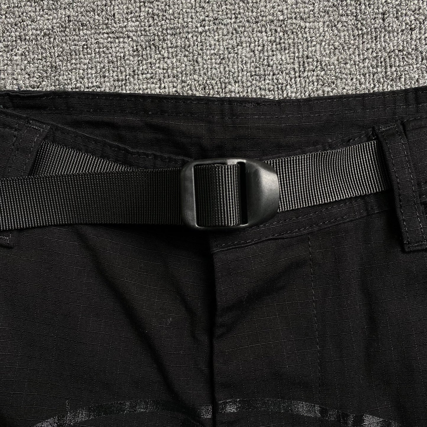 Corteiz Alcatraz Cargo Shorts Triple Black
