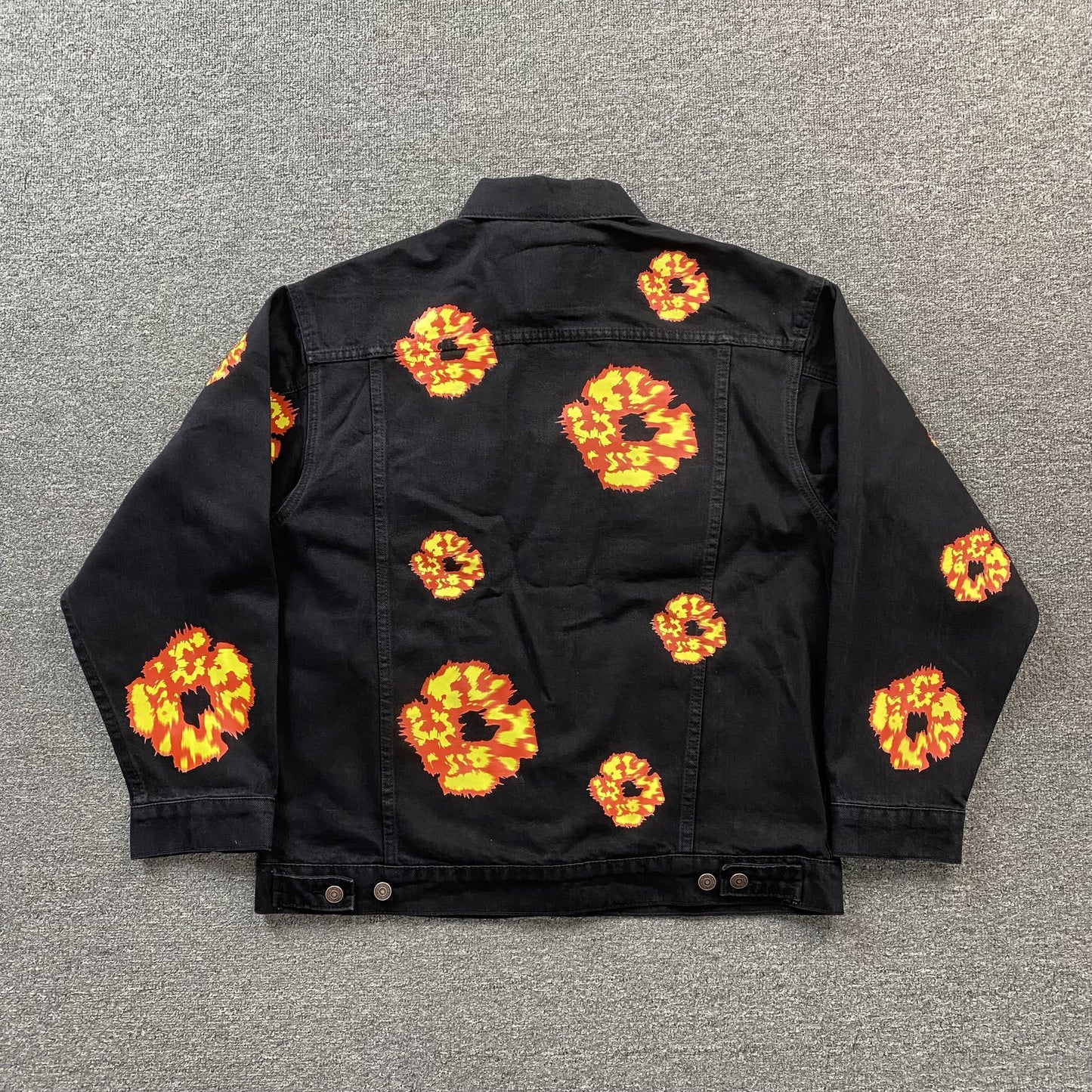 Denim Tears X Offset Wreath Denim Jacket Black