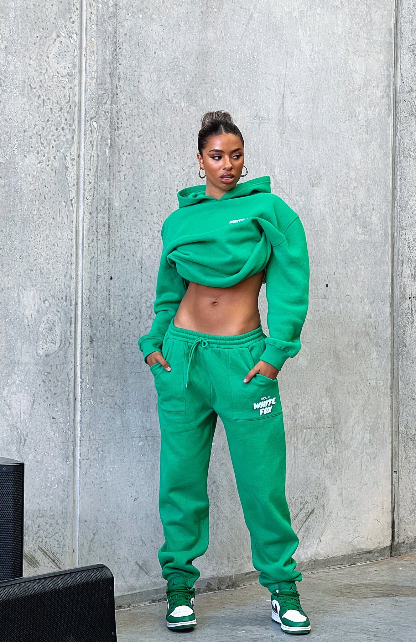 White Fox Offstage Hoodie Amazon/ Green