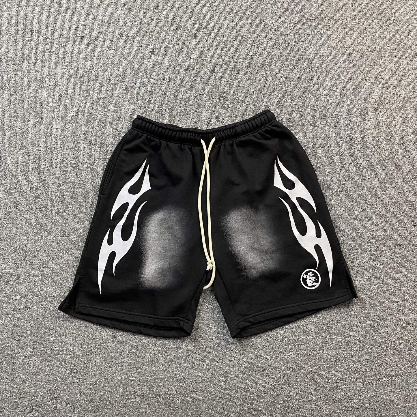 Hellstar Flame Shorts Black