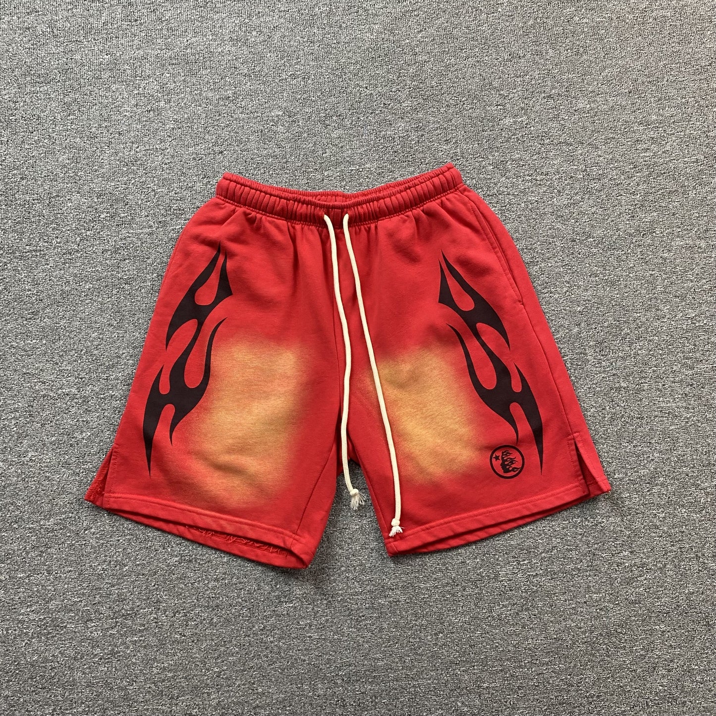 Hellstar Flame Shorts Red