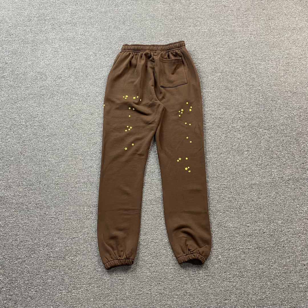 Sp5der Web Sweatpants Brown
