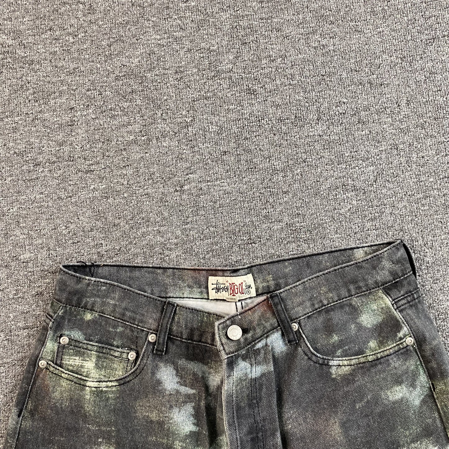 Stussy Big Ol' Stenpat Denim Shorts Camo