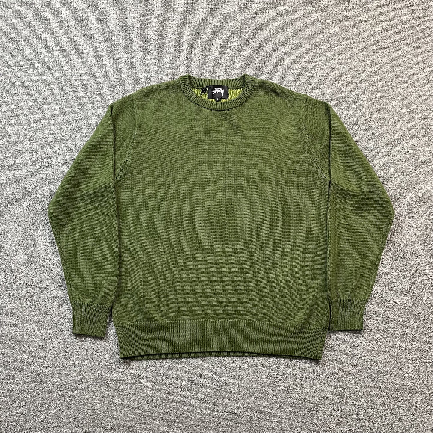 Stussy Laguna Icon Sweater Dark Green