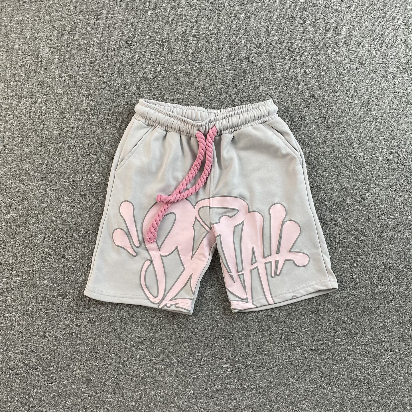 Syna World Syna Logo T-Shirt/Short Set Grey Pink
