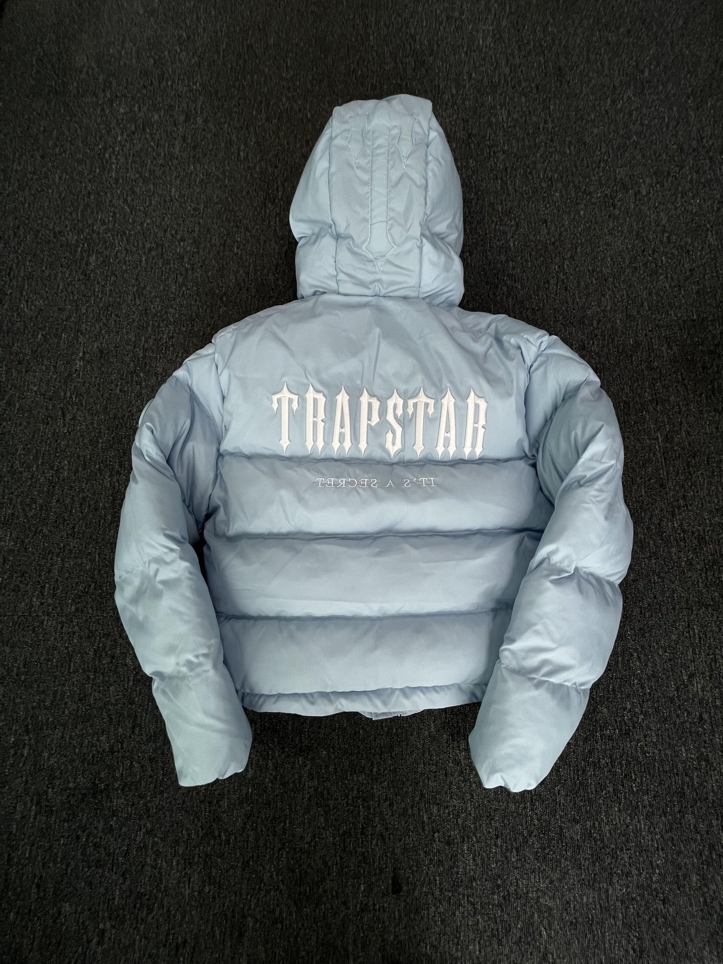 Trapstar Decoded Hooded 2.0 Puffer Jacket Ice Blue