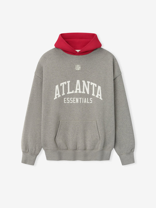Essentials Falcons Hoodie – Dark Heather & Red