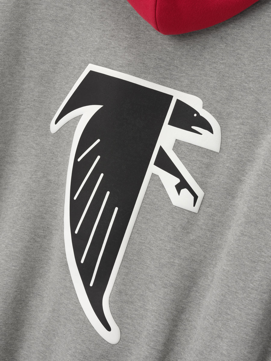 Essentials Falcons Hoodie – Dark Heather & Red