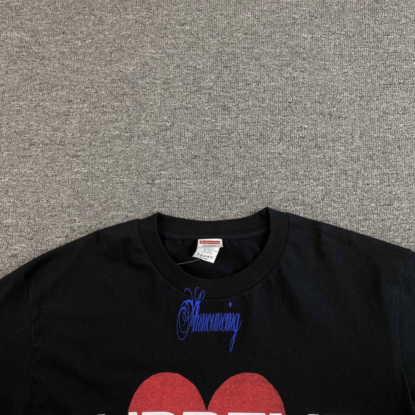 Supreme Announcing Tee Black