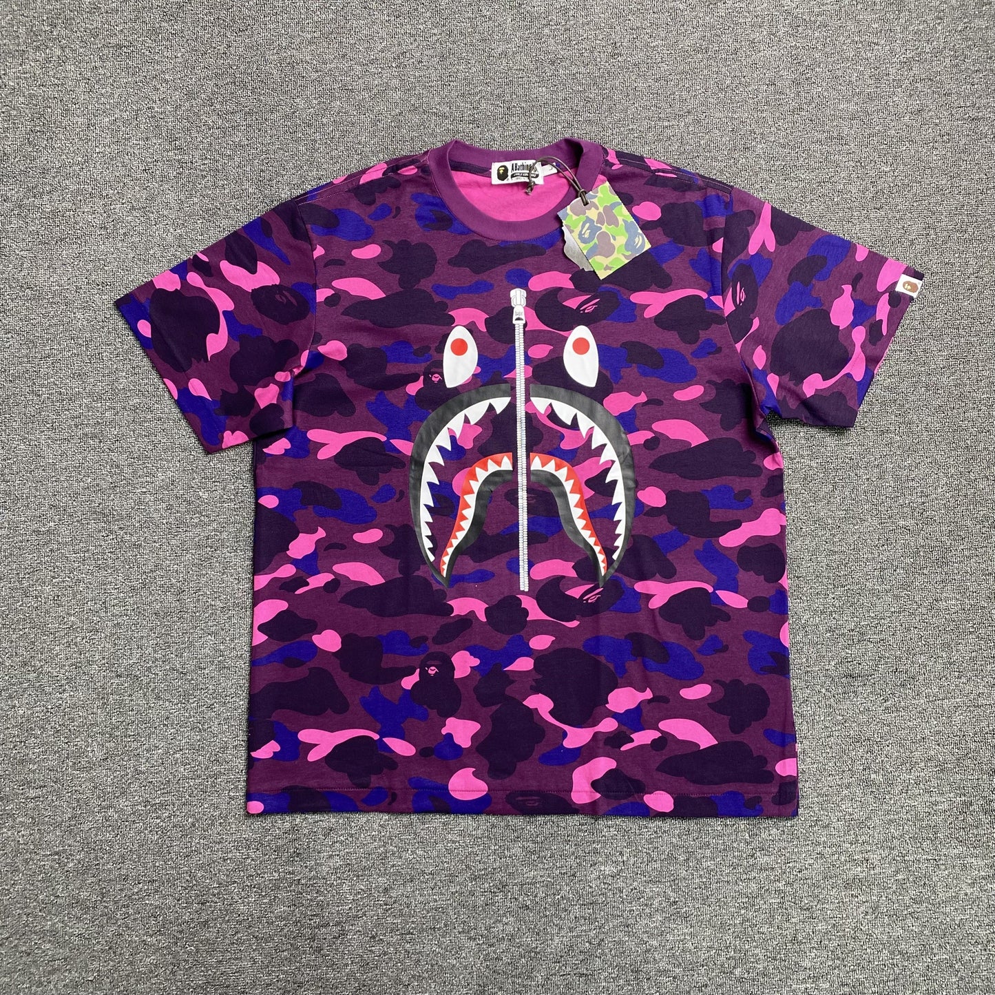 Bape ABC Camo Shark Tee Purple
