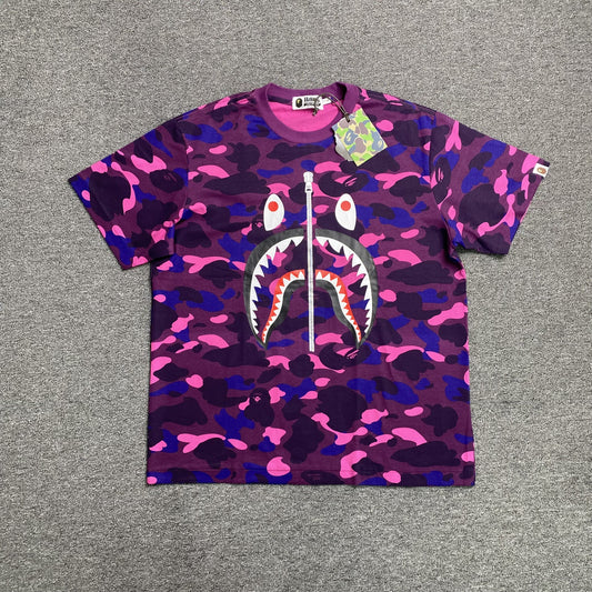Bape ABC Camo Shark Tee Purple
