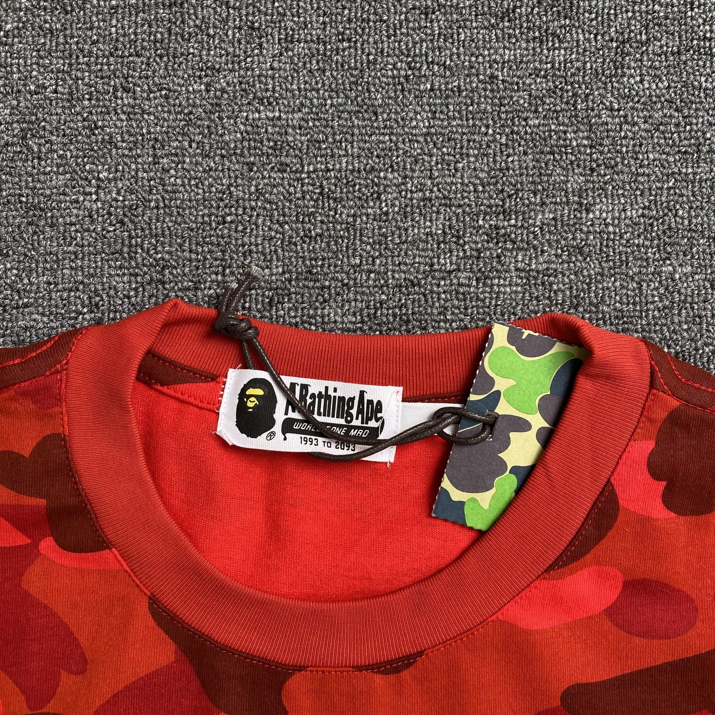 Bape ABC Camo Shark Tee Red