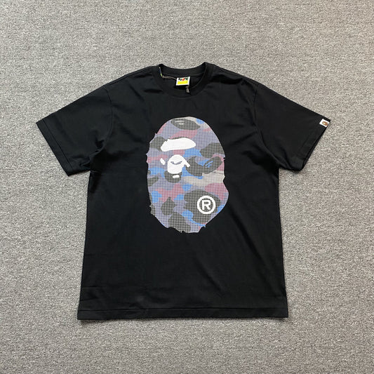 Bape Camo Big Ape Head Tee Black