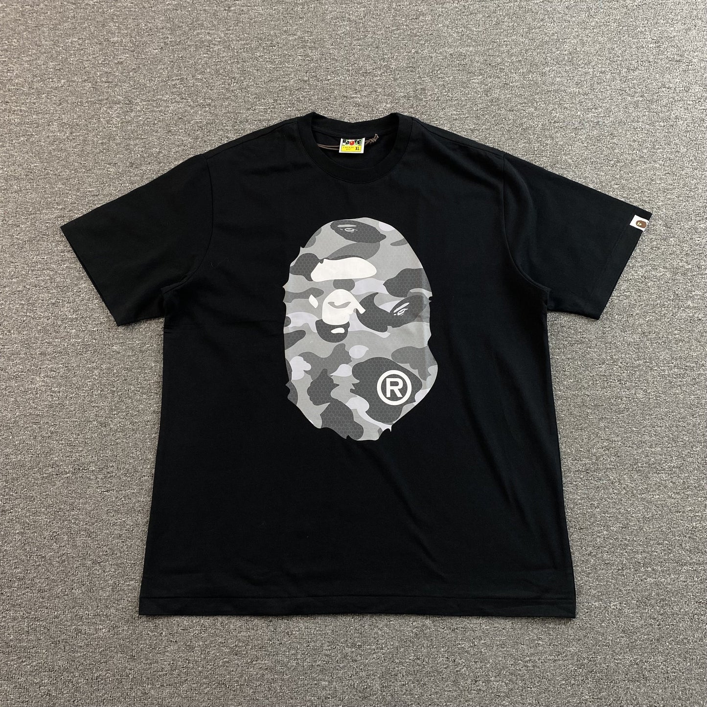 Bape Camo Big Ape Head Tee Black