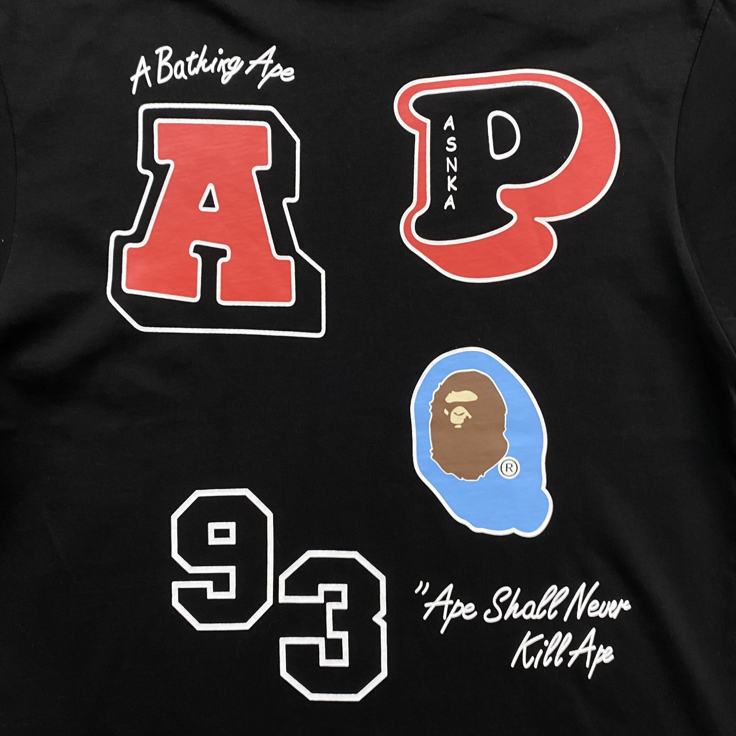 Bape Multi Fonts Tee Black