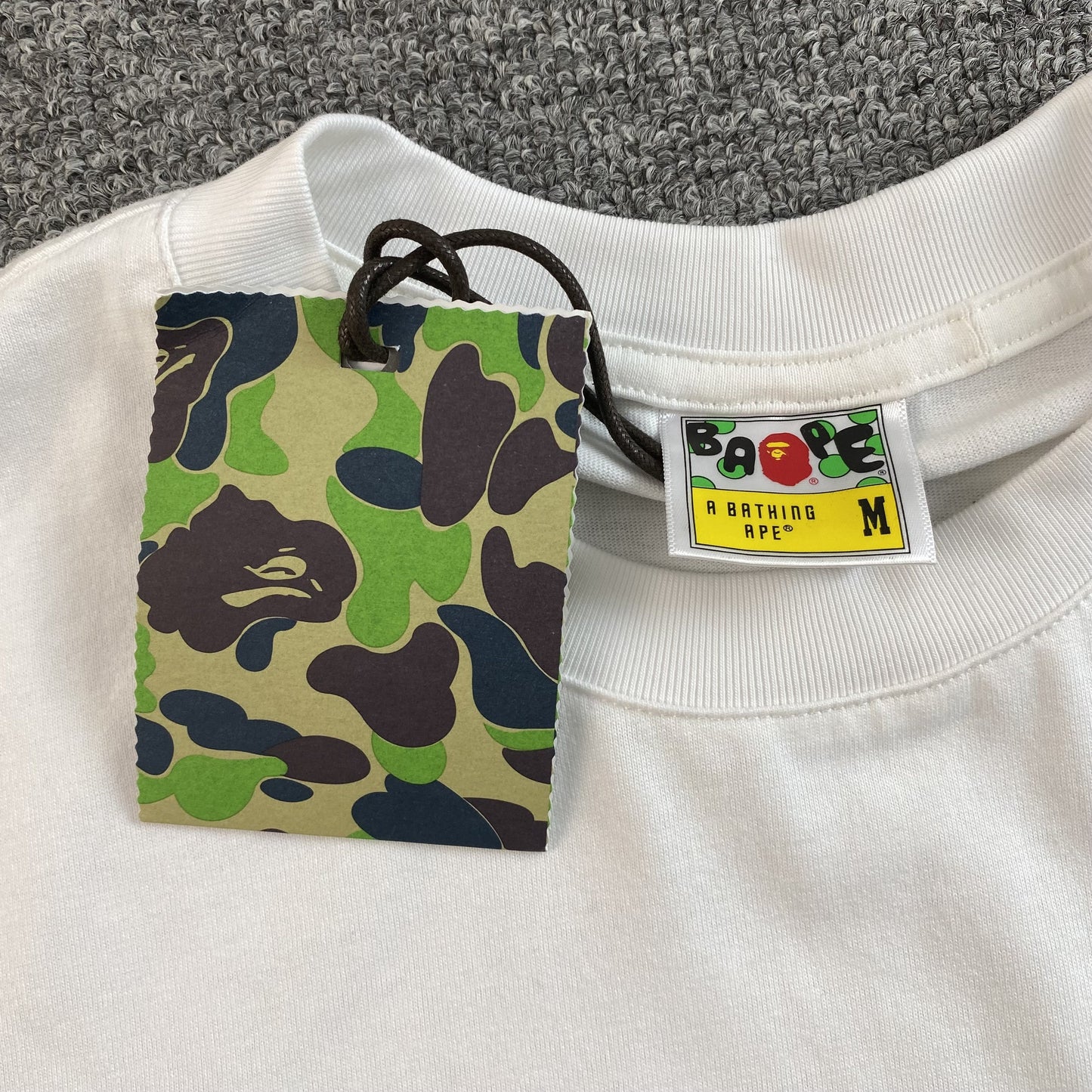 Bape Woodland Camo WGM Tee White