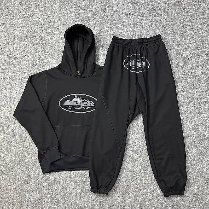 Corteiz Alcatraz Tracksuit Triple Black