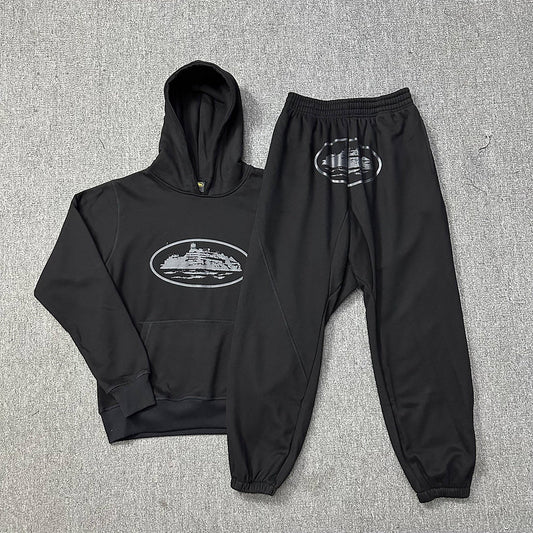 Corteiz Alcatraz Tracksuit Triple Black