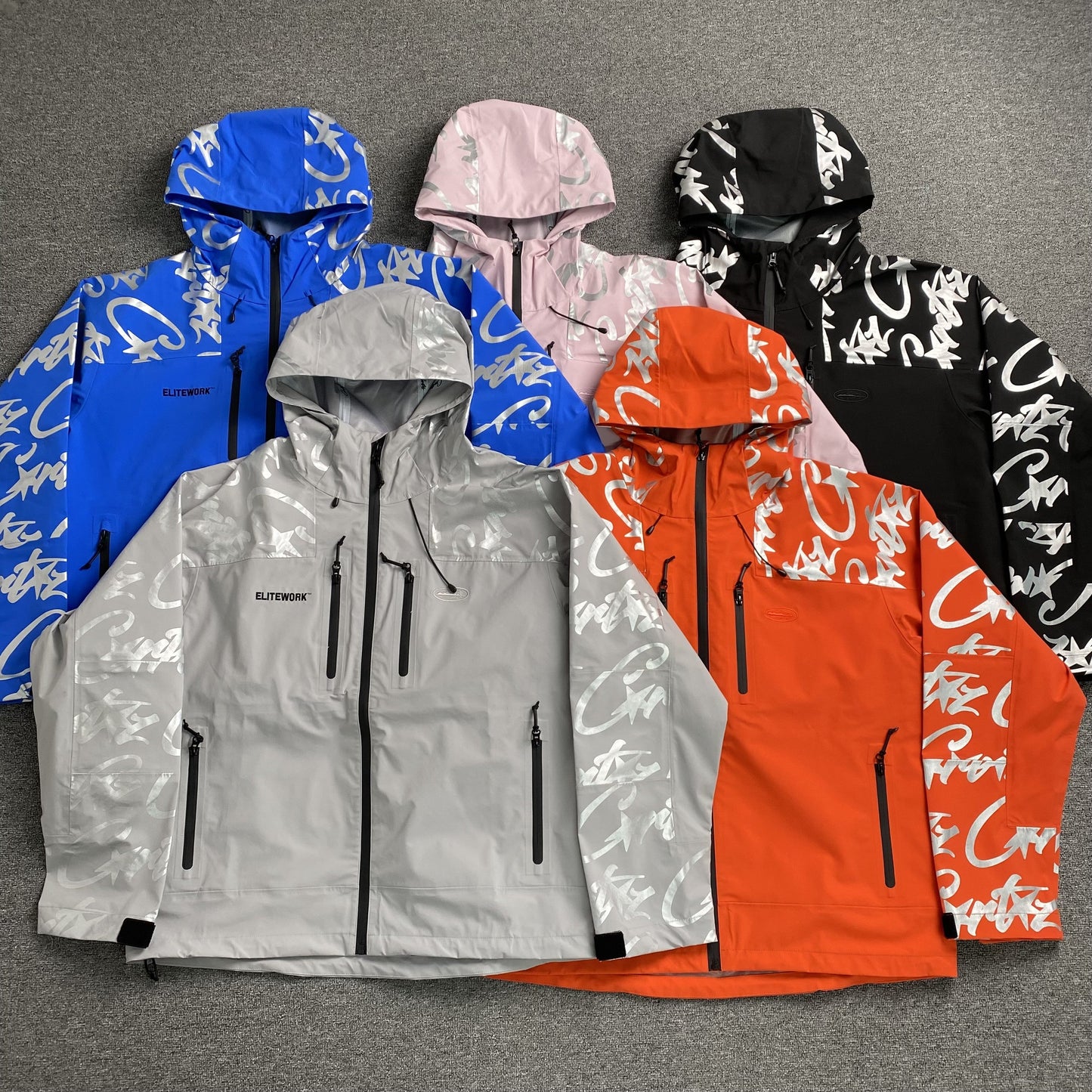 Corteiz Elitework Waterproof Shell Jacket Orange
