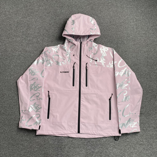 Corteiz Elitework Waterproof Shell Jacket Pink