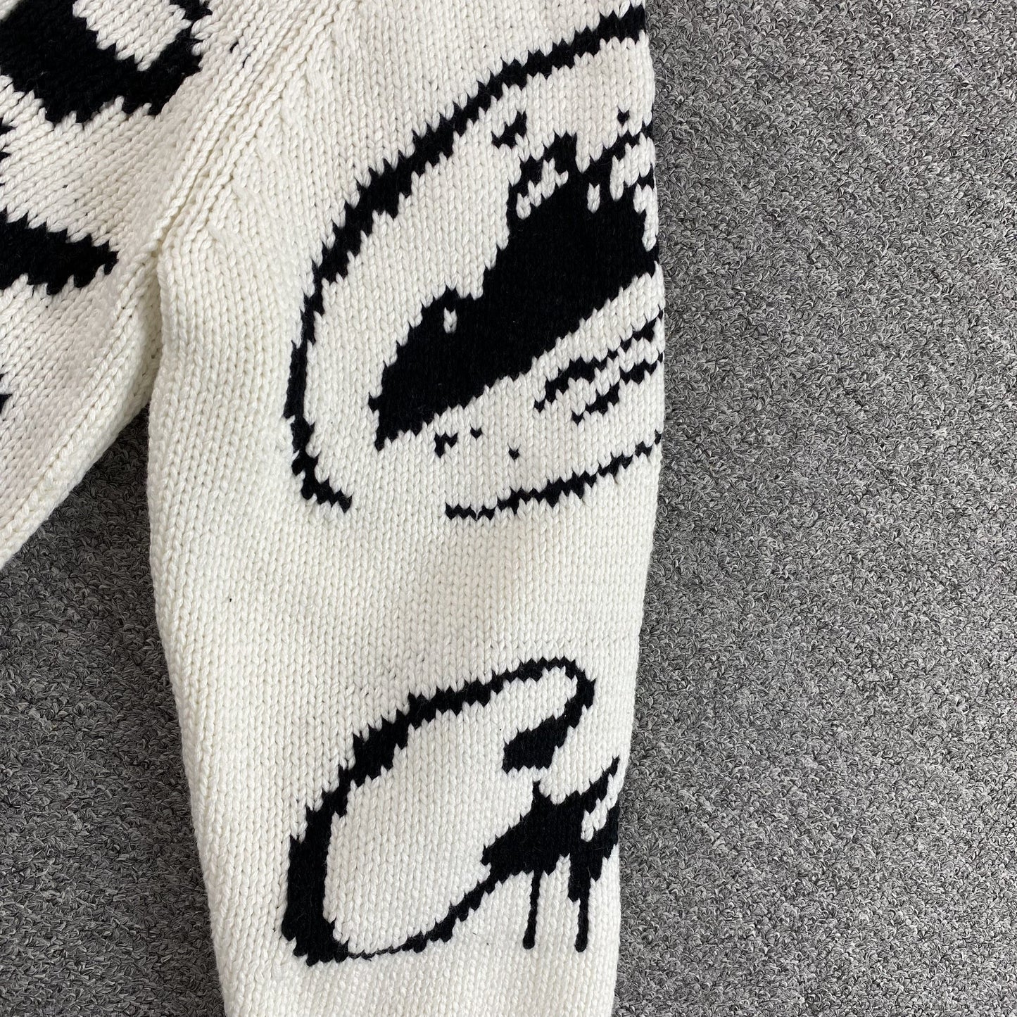 Corteiz VVS Jacquard Knit Zip White