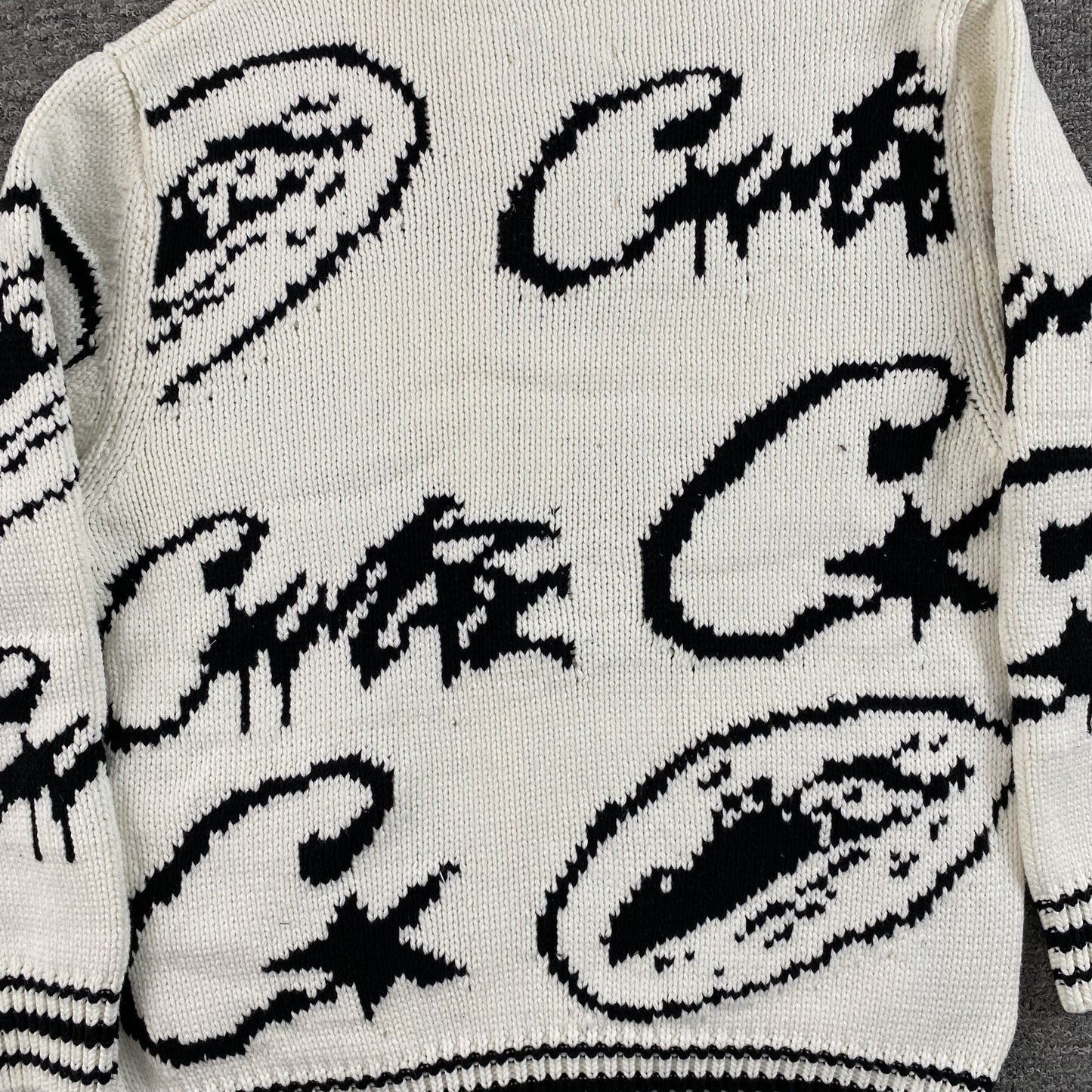 Corteiz VVS Jacquard Knit Zip White