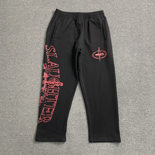Corteiz x Slaughter Gang 21 Savage Sweatpant Black