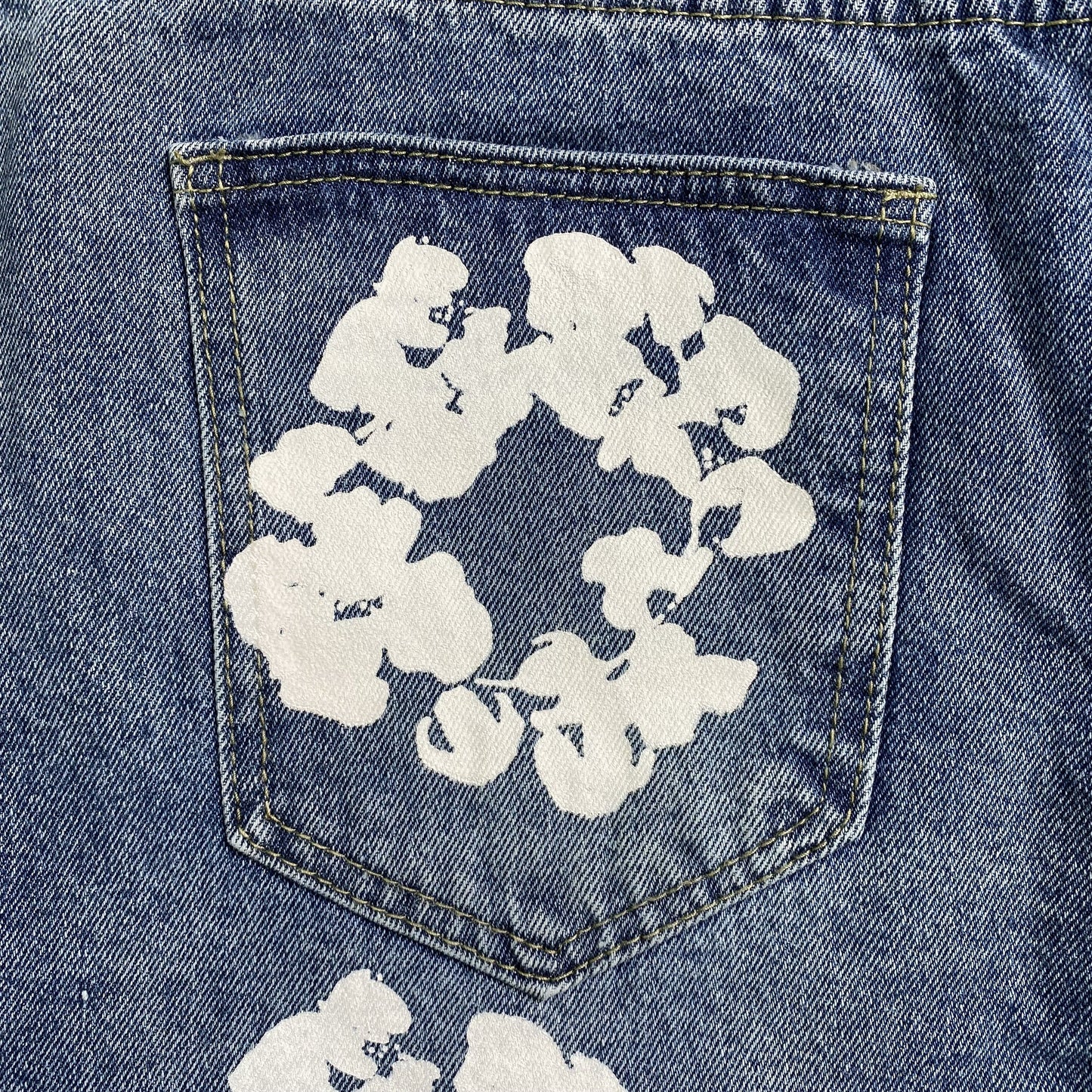 Denim Tears The Cotton Wreath Jean Short Light Blue