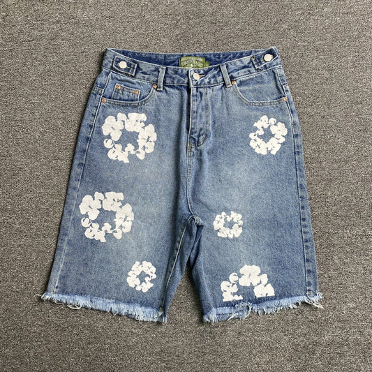 Denim Tears The Cotton Wreath Jean Short Light Blue