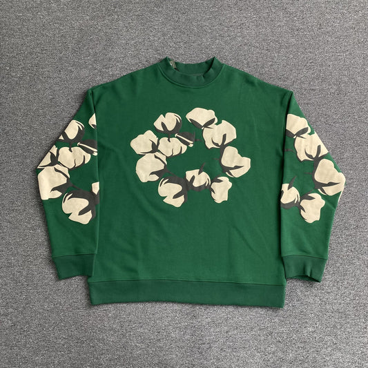 Denim Tears x CPFM Cactus Tears Crewneck Green