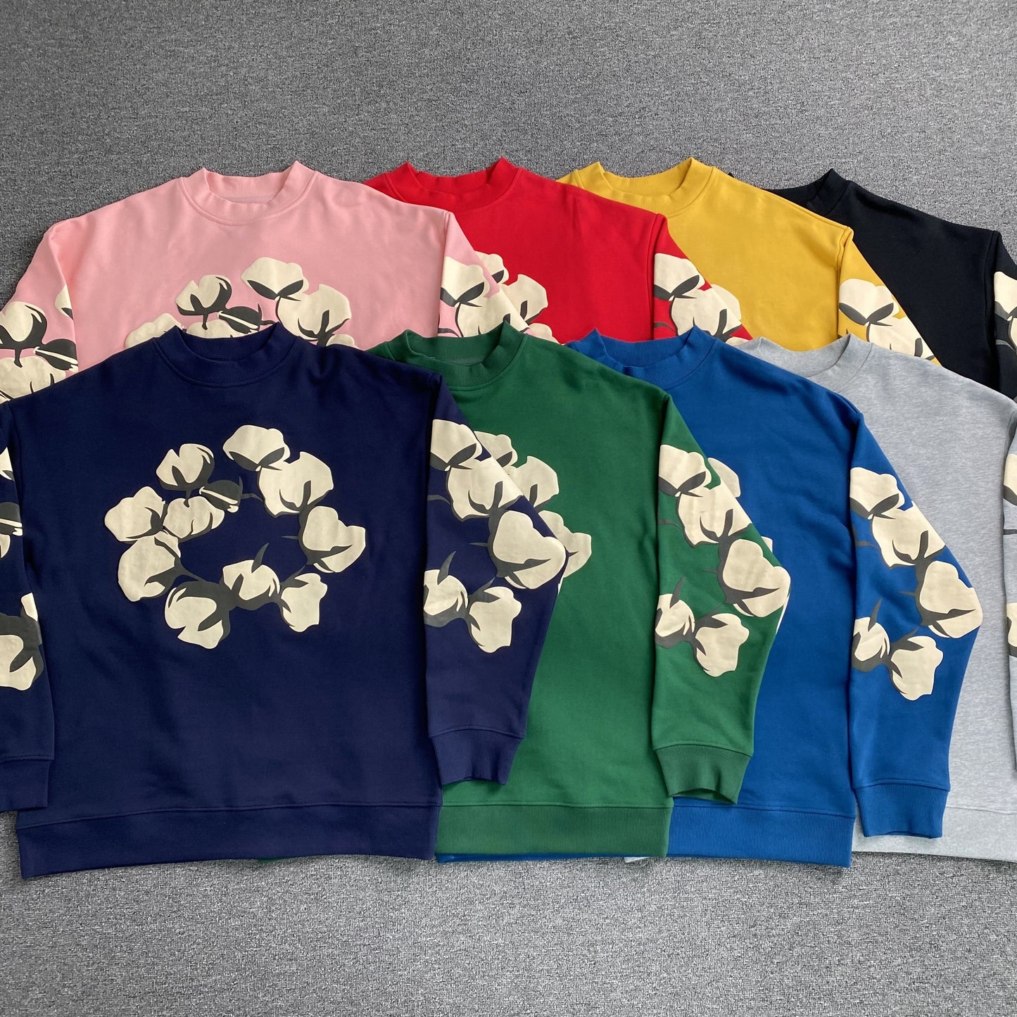 Denim Tears x CPFM Cactus Tears Crewneck Grey