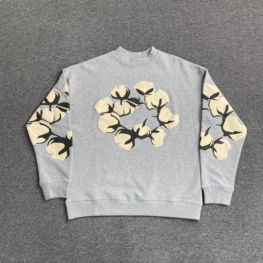 Denim Tears x CPFM Cactus Tears Crewneck Grey