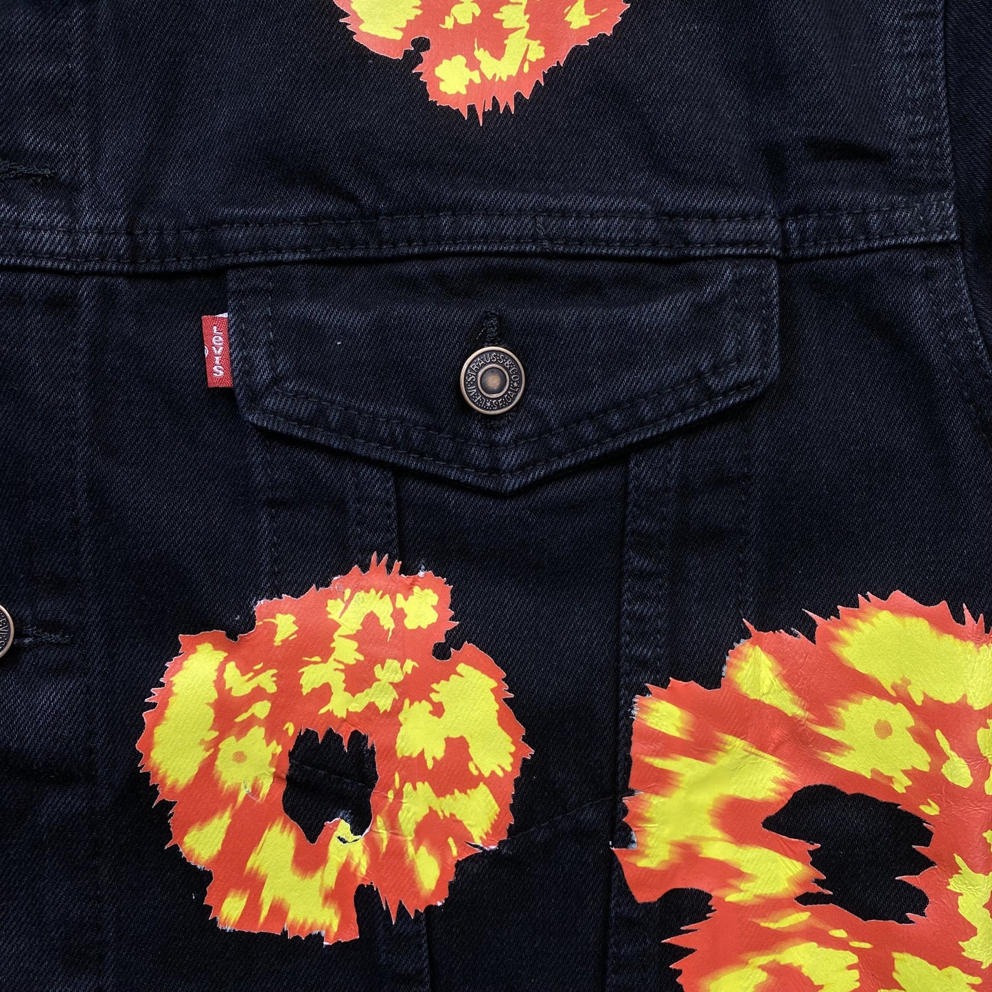 Denim Tears X Offset Wreath Denim Jacket Black