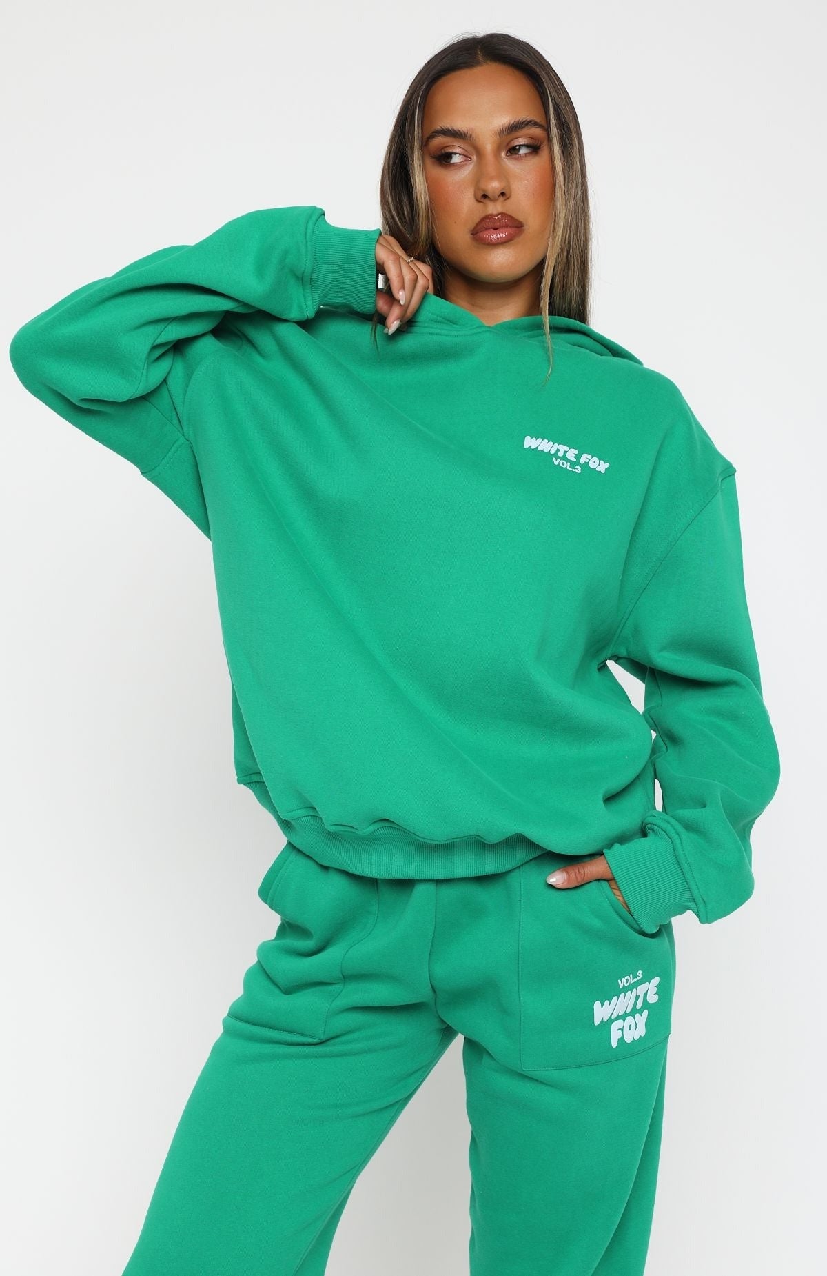 White Fox Offstage Hoodie Amazon/ Green
