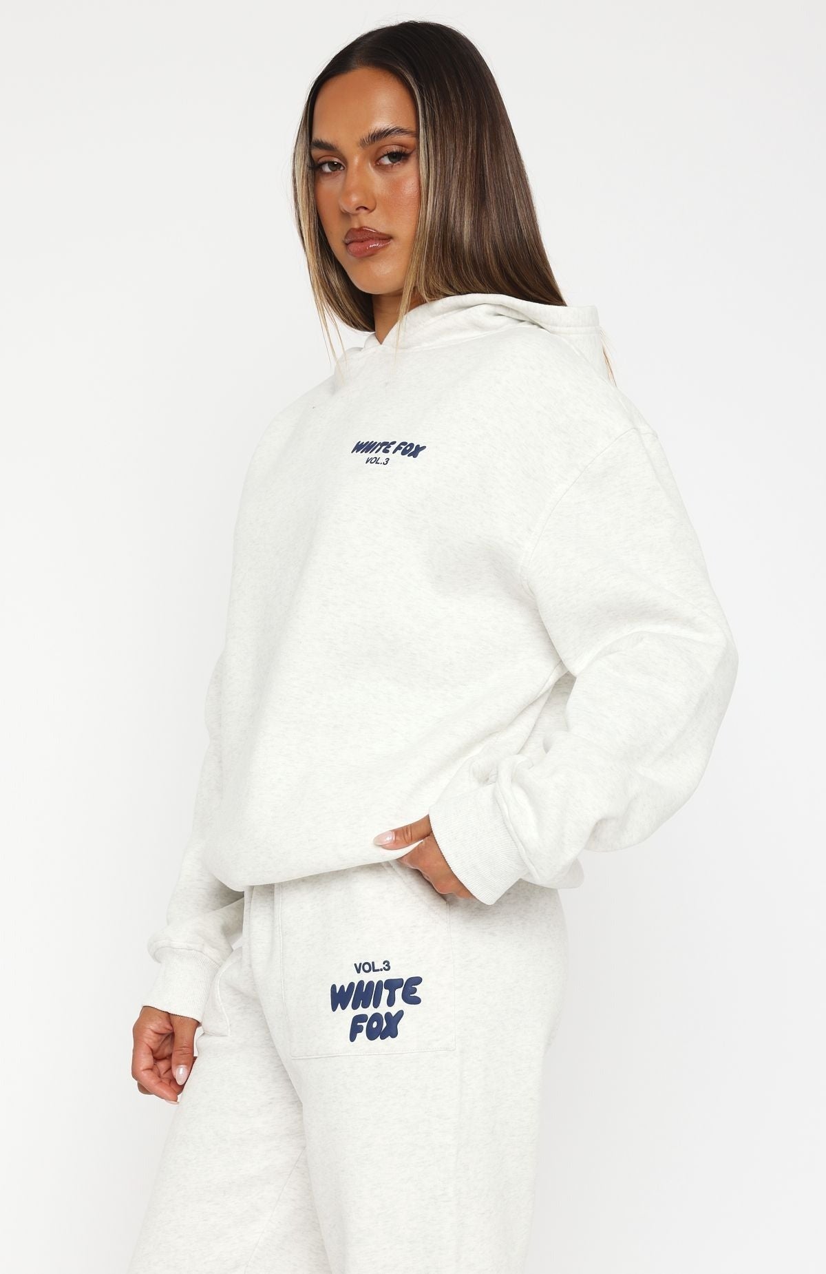 White Fox Offstage Hoodie Mineral Grey