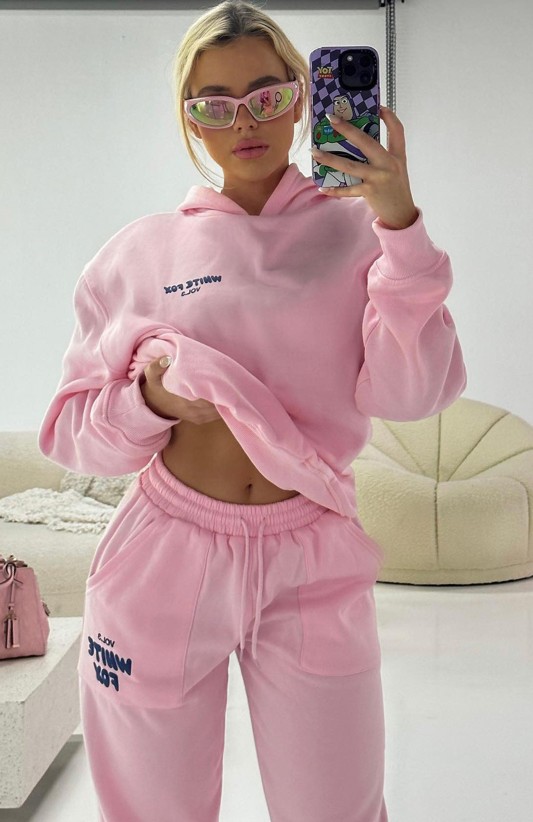 White Fox Offstage Hoodie Posy Pink