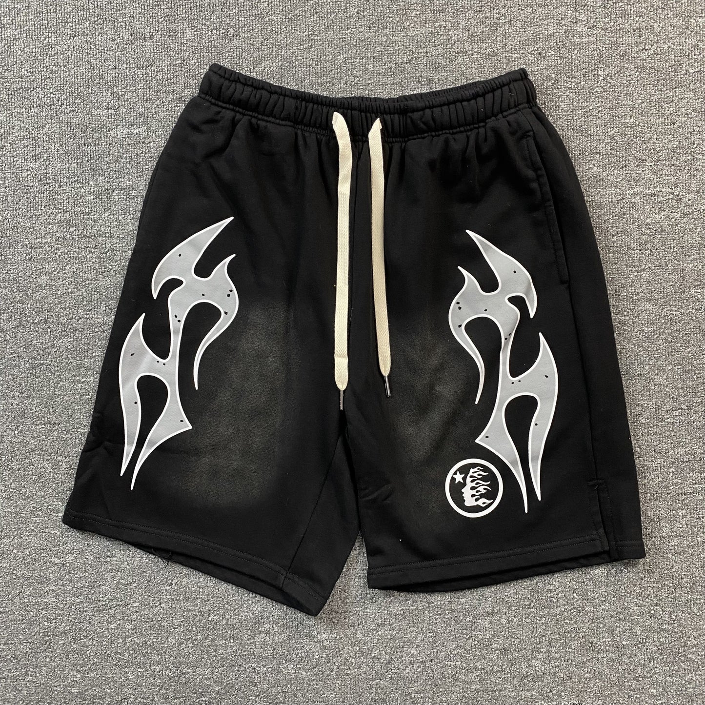Hellstar Flame Shorts Black