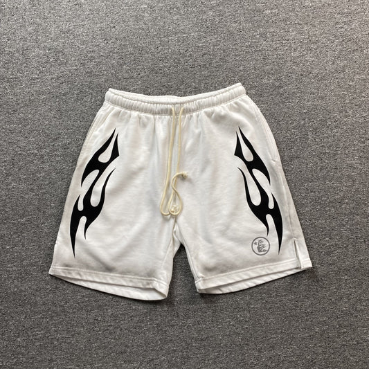 Hellstar Flame Shorts White