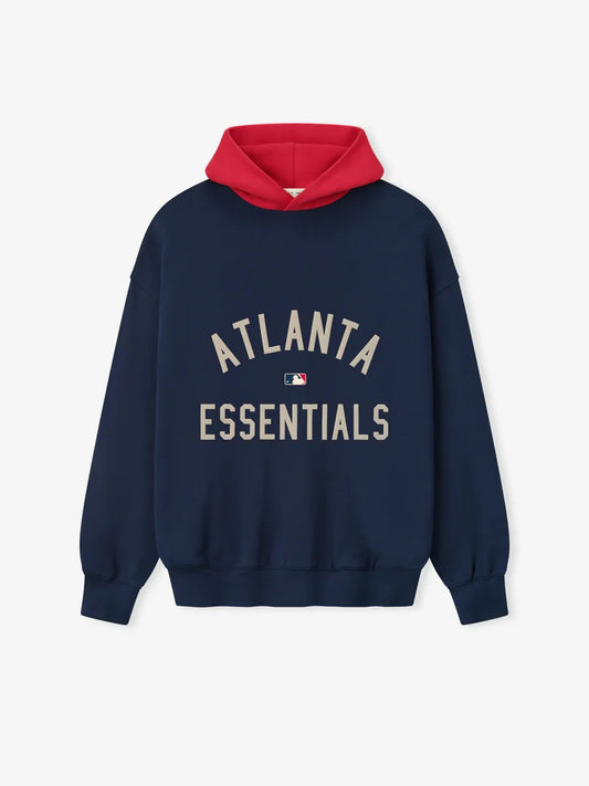 Essentials Braves Hoodie – Navy & Red